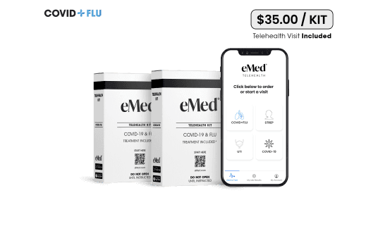 eMed's 2-Pack COVID+FLU Telehealth Kit™